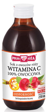 SOK Z RÓŻY NFC (NATURALNA WITAMINA C) 250 ml - POLSKA RÓŻA