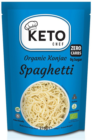 MAKARON KETO (KONJAC TYPU NOODLE SPAGHETTI) BEZGLUTENOWY BIO 270 g - KETO CHEF (BETTER THAN FOODS)