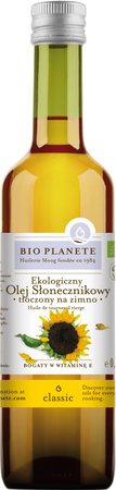 OLEJ SŁONECZNIKOWY TŁOCZONY NA ZIMNO BIO 500 ml - BIO PLANETE